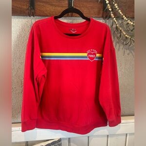 Joe Boxer Red Love is Always Free Sweatshirt